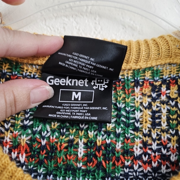 Shiba Inu Geeknet Ugly Holiday Sweater Multicolor Long Sleeve Crew Neck medium - Picture 4 of 6